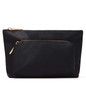 Jillian Dempsey Makeup Bag Medium Sized Everyday Cosmetic Organizer with 2Pockets and an Easy to Clean Nylon Material I Black with Rose Gold