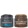 M3 Naturals Arabica Coffee Body Scrub and Charcoal Exfoliating Body Scrub Bundle with Collagen & Stem Cell