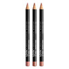 NYX PROFESSIONAL MAKEUP Slim Lip Pencil, Long-Lasting Creamy Lip Liner - Pack Of 3 (Peakaboo Neutral, Nude Pink, Ever)