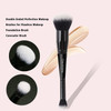 Makeup Brushes Daubigny Dual-ended Foundation Brush Concealer Brush Perfect for Any Look Premium Luxe Hair Rounded Taperd Flawless Brush Ideal for Liquid, Cream, Powder,Blending, Buffing,Concealer(Black)