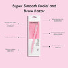 MCoBeauty Super Smooth Facial and Brow Razor - Comfortably Removes Facial Hair - Allows For Smoother Application Of Complexion Products - Precision Blade Shapes The Brow And Arch Easily - 3 Pc