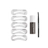 MCoBeauty Instant Brow Express Kit - Instantly Sculpts Perfect Brows - Customized To Desired Brow Shape - Easy To Use Pomade - Matte Finish - Reusable, Washable Stencils - Medium/Dark - 0.03 Oz