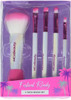 MCoBeauty Festival Ready Brush Set - Easily Blendable, Ultra Soft, Synthetic Brushes - Contains Powder Brush, Eyeshadow Angled Blending Brush, Eyeshadow Brush, Eyeshadow Smudge Brush, Lip Brush - 5 Pc