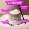 Kopari Tahitian Vanilla Coconut Melt | Multi Purpose Skin Moisturizer, 100% Unrefined Coconut Oil Skin Care For Body, Hair, Face | Vegan, Cruelty Free, Paraben & Sulfate Free | 5 Oz