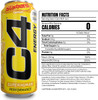 Cellucor C4 Energy Drink, Starburst Lemon, Carbonated Sugar Free Pre Workout Performance with no Artificial Colors or Dyes, 16 Oz, 12 Count