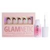 Glamnetic French Press, Press On Nails and Brush On Nail Glue | Short Round Brown French Tip Nails | Mess Free, Brush Tip Applicator | 30 Nails with Glue