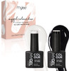 MYGEL by Mylee Black & White Colour Set Gel Nail Polish 2x10ml - UV/LED Soak-Off Nail Art Manicure Pedicure for Professional, Salon & Home Use - Long Lasting & Easy to Apply