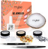 Mylee Be Jewelled Nail Art Kit, Clear Builder Gel, Dotting Tool, Nail Art Brush, Mixing Palette, Assorted Pearls, Assorted Gems, Gold Leaf, For Use on Natural Nails, Acrylic Nails, False Nails & Tips
