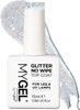 MYGEL by Mylee Nail Gel Polish Glitter No-Wipe Top Coat 15ml, UV/LED Soak-Off Nail Art Manicure Pedicure for Professional, Salon & Home Use, Long Lasting, Easy to Apply, No Chips, Durable & Safe