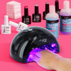 Mylee Complete Professional Gel Nail Polish LED Lamp Kit, 4x MyGEL Colours, Top & Base Coat, Mylee PRO Salon Series Convex Curing® LED Lamp, Prep & Wipe, Gel Remover and more (Black Lamp)