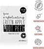 Oh K Exfoliating Apple Foot Exfoliant Foot Peel Mask, with Natural Fruit Acids for Removing Dead Skin, Glycolic Acid and Salicylic Acid Foot Mask Peel, Vegan and Cruelty Free, 65g