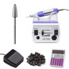 Makartt Nail Drill Electric Nail File JD700 Machine with 5 in 1 Nail Drill Bits Fine Efile Bits Bundle