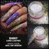 Makartt 2 Jars Chunky Glitter and Fine Glitter Set, Red Nail Glitter Holographic Nail Powder Shiny Nail Sequins Flakes Nail Art Manicure Tool for Nail Decoration Face Eyes Body Hair DIY Craft 10g