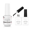 Makartt Builder Nail Gel 15 ml bundle with Makartt Top Coat 2pcs Clear Gel Nail Polish No Wipe Top Gel Long Lasting Gel Coat Soak Off Multifunctional Clear Gel Nail Polish Base Coat Nail Strengthener