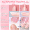 Makartt Builder Nail Gel 15 ml bundle with Makartt Top Coat 2pcs Clear Gel Nail Polish No Wipe Top Gel Long Lasting Gel Coat Soak Off Multifunctional Clear Gel Nail Polish Base Coat Nail Strengthener