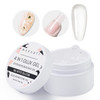 Makartt 4 in 1 Glux Gel Solid Nail Extension Gel Builder Nail Gel 15 ml UV Nail Glue for Acrylic Nails Soft Gel Nails 3D Nail Sculpture Gel Hard Gel for Nails UV/LED Nail Lamp Required Clear