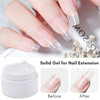 Makartt 4 in 1 Glux Gel Solid Nail Extension Gel Builder Nail Gel 15 ml UV Nail Glue for Acrylic Nails Soft Gel Nails 3D Nail Sculpture Gel Hard Gel for Nails UV/LED Nail Lamp Required Clear