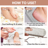 Makartt Callus Remover for Feet Metal Foot Rasp File Professional Colossal Stainless Steel Foot Scrubber Dead Skin Remover Pedicure supplies for Foot Care, Can Be Used On Both Dry and Wet Feet