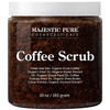 MAJESTIC PURE Arabica Coffee Scrub - All Natural Body Scrub for Skin Care, Stretch Marks, Acne & Cellulite, Reduce the Look of Spider Veins, Eczema, Age Spots & Varicose Veins - 10 Ounces