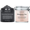 Majestic Pure Dead Sea Mud Mask and Himalayan Clay Mask Bundle  Natural Skin and Face Care for Women and Men