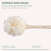 EcoTools EcoPouf Bath Brush, Shower Loofah with Ergonomic Handle, Cleans Hard to Reach Areas, Deep Cleansing and Exfoliating, Pack of 2, Perfect for Men & Women