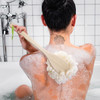 EcoTools EcoPouf Bath Brush, Shower Loofah with Ergonomic Handle, Cleans Hard to Reach Areas, Deep Cleansing and Exfoliating, Pack of 2, Perfect for Men & Women
