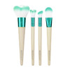 EcoTools Blooming Makeup Brushes with Storage Case and 3 Beauty Inspiration Cards, For a Fresh & Natural Look, Set of 4