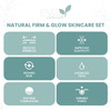 Natural Firm & Glow Skincare Set of 3 Serums  Skin Care Products With 20% Vitamin C Serum, Peptide Complex Serum, Niacinamide Vitamin B3 Serum - Peptides Serum for Face - Face Serum by Eva Naturals