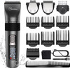 Hatteker Adjustable Beard Trimmer Hair Cutting Kit Hair Clippers for Men Cordless Waterproof Three-Speeds/15-pieces Hair Trimmer USB Rechargeable