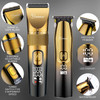 Hatteker Professional Hair Clippers and T-Blade Trimmer Kit for Men Cordless Beard Barber Clipper Hair Cutting Kit Haircut Grooming Kit IPX7 Waterproof (Gold)