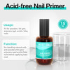 Modelones Nail Primer for Gel Polish Acid Free Gel Primer for Nails 15ml Gel Nail Primer for Acrylic Powder Fast Air Dry Nail Prep Nail Bonder