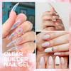 Modelones Builder Nail Gel - 2oz Clear Hard Gel for Nails Nail Extension Gel Nail Kit Acrylic Gel Nail Strengthen Gel Nail Art Manicure Set with 100PCS