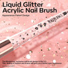 Kolinsky Acrylic Nail Brush, Modelones Nail Art Brushes for Acrylic Application, Pure Kolinsky Sable Hair, Bristles Liquid Glitters Handle (Size 10)