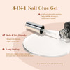modelones 4 in 1 Nail Glue Gel and Nail Prep Dehydrate Gel Nail Kit 15ml Gel Nail Polish Nail Dehydrator and Primer