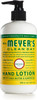 Mrs. Meyer's Hand Lotion for Dry Hands, Non-Greasy Moisturizer Made with Essential Oils, Honeysuckle, 12 oz