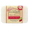 A LA MAISON de Provence Bar Soap | Coconut Creme, Cherry Blossom & Oat Milk Bar Scent | French Milled Moisturizing Natural Hand and Body Soap | 8.8 Oz each (3 Pack)