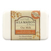 A LA MAISON de Provence Bar Soap | Sweet Almond, Oat Milk & Rose Lilac | French Milled Moisturizing Natural Hand and Body Soap | 8.8 Oz each (3 Pack)