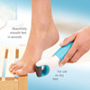 Amope Pedi Perfect Electronic Dry Foot File-Callus Remover With Diamond Crystals, Blue, Regular Coarse, Batteries Included and Pedi Perfect Electronic Foot File Mixed Refills, 2 Count