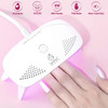 Beetles U V Light for Nails Mini Nail Lamp Poly Nail Gel Curing Lamp, 4Pcs 7.5Ml Black White Colors with No Wipe Top Coat and Base Coat Gel Polish Set