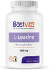 L-Leucine 500mg (240 Vegetarian Capsules) - No Stearates - No Fillers - No Flow Agents - Vegan - Non GMO - Gluten Free