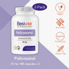 Policosanol 25mg (360 Vegetarian Capsules) (180 x 2) - No Stearates - No Flow Agents - Vegan - Non GMO - Gluten Free