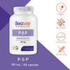 P-5-P 100mg (120 Vegetarian Capsules) (CoEnzymated Form of B-6) - No Stearates - Vegan - Non GMO - Gluten Free - No Silicon Dioxide - No Gelatin