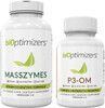 BiOptimizers - MassZymes Digestive Enzymes (250 Capsules) and P3-OM Probiotic & Prebiotic (60 Capsules) Supplement Bundle