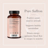 Saffron Supplements  100% Saffron Extract Pills for Women  Supports Energy Boost, Mood, PMS, Mental Clarity & Metabolism - Non-GMO, Gluten Free, 60 Vegan Capsules
