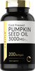 Carlyle Pumpkin Seed Oil | 3000Mg | 200 Softgel Capsules | Non-Gmo And Gluten Free Formula | Cold Pressed Dietary Supplement