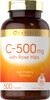 Carlyle Vitamin C With Rose Hips 500Mg | 500 Tablets | High Potency Formula | Vegetarian, Non-Gmo And Gluten Free Supplement