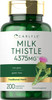 Milk Thistle Capsules | 4375mg | 200 Count | High Potency Extract | Vegetarian, Non-GMO, Gluten Free | by Carlyle