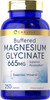 Magnesium Glycinate | 665 mg | 250 Capsules | Non-GMO and Gluten Free Formula | Essential Buffered Mineral Supplement by Carlyle