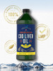 Carlyle Cod Liver Oil Liquid | 16 Fl Oz | Pack Of 3 Bottles | Lemon Flavor | Norwegian | Non Gmo, Gluten Free