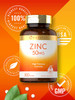 Zinc 50Mg | 300 Tablets | Vegetarian, Non-Gmo, And Gluten Free Supplement | Zinc Gluconate | High Potency Formula | By Carlyle